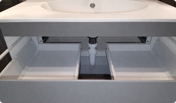 Установка раковины с тумбой и заменой сифона