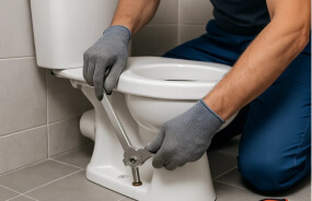 Мастер 4-house производит установку унитаза